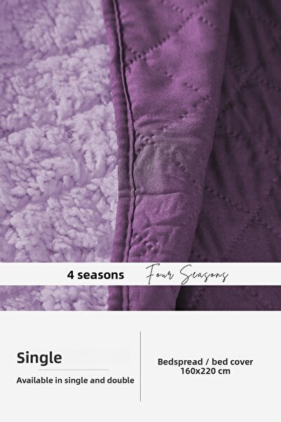 Evlen Home Collection Premium Plush Single Multi-Purpose Bedspread 160X220 Double-Sided Soft Blanket Pike