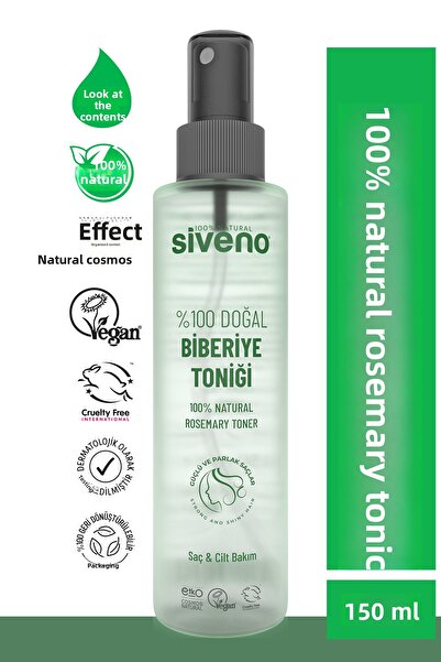 Siveno منشط شعر بماء إكليل الجبل الطبيعي 100% مضاد لتساقط الشعر ونمو الشعر بسرعة 150 مل