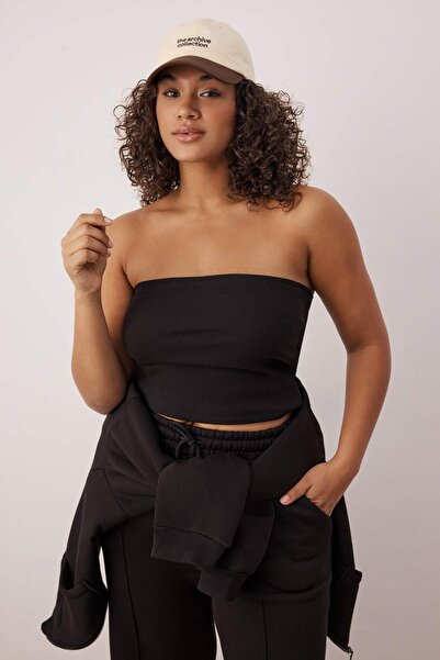 Trendyol Curve Black 3-Piece Fleece Inside Hooded Relaxed Knitted Oversized Tracksuit Set Tbbaw26Ts00001