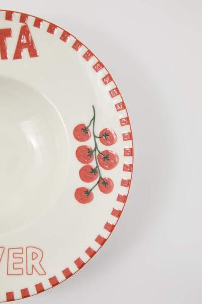 TRENDYOLMİLLA HOME Patterned Porcelain Pasta Plate Tphaw26Tbk00077