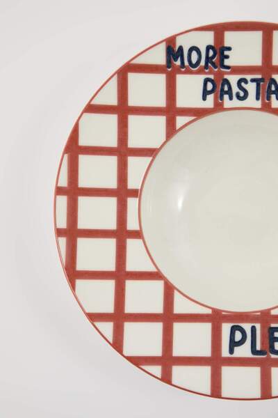 TRENDYOLMİLLA HOME Patterned Porcelain Pasta Plate Tphaw26Dtk00001