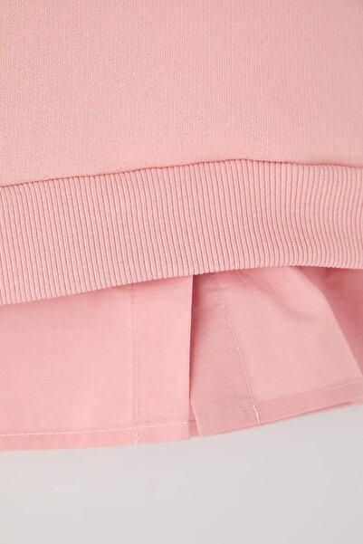 TRENDYOLKIDS Pink Heart Knitted Sweatshirt Tkdaw26Sw00023