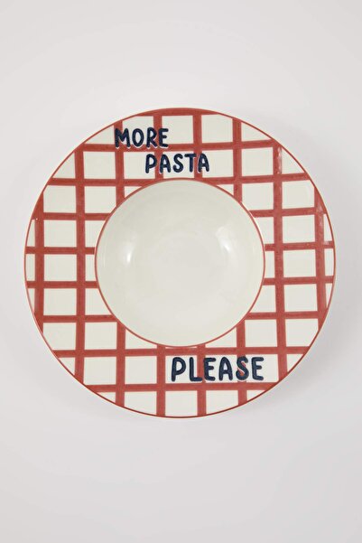 TRENDYOLMİLLA HOME Patterned Porcelain Pasta Plate Tphaw26Dtk00001