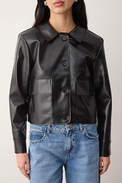 Trendyol Collection Black Jacket Twoaw26Ce00008