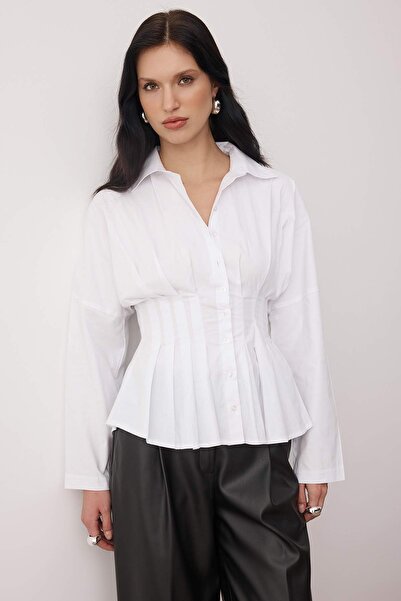 Trendyol Collection Λευκό πουκάμισο TWOAW26GO00136