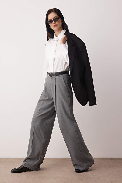 Trendyol Collection Gray Pants Twoaw26Pl00160
