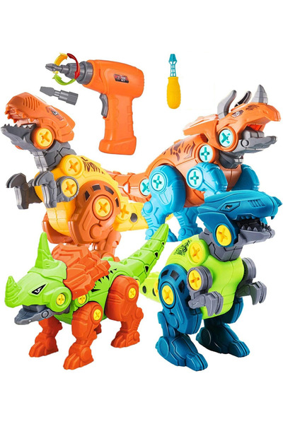 indiggo STEM Dinosaur Construction Set with Electric Drill DIY JurassicDino