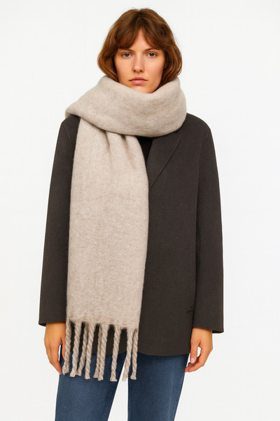 Hat Town وشاح منفوخ للجنسين بلون واحد