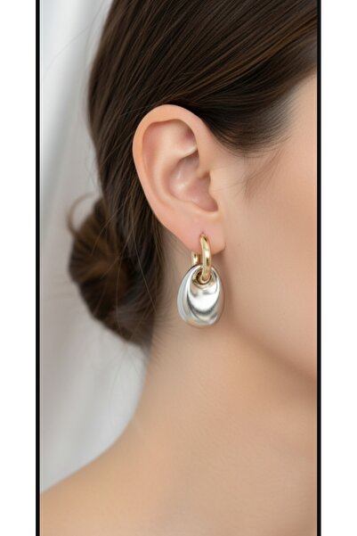 Serra نموذج قطرة الأرز الفضة الذهب النساء أقراط مجوهرات اكسسوارات