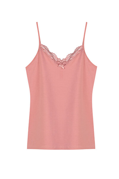 HNX Cotton Collar Lace Thin Strap Women's Tank Top