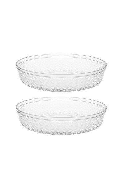 SUPPLIER 2Pcs Decorative Acrylic Serving Bowl - Crystal-Like Diamond Cut Design
