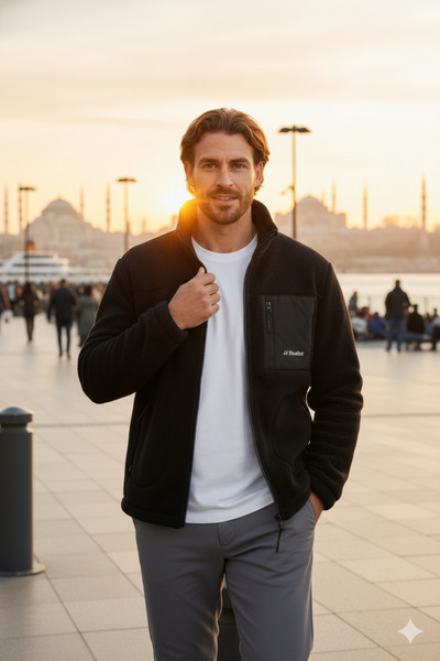 Jack & Jones Jack Jones Jorvesterbro Teddy Jacket Aw24 Noos Men's Black Jacket