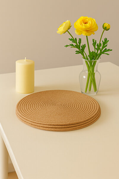 MaCGlorians Amerikan Servis Runner (6'Lı ) Sunum Supla Takımı Örgü Tabak Altı...