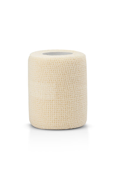 First Step Adhesive Gauze Bandage 6 cm x 4m – Box of 12 Pieces | Breathable, Hypoallergenic Wound Dressing