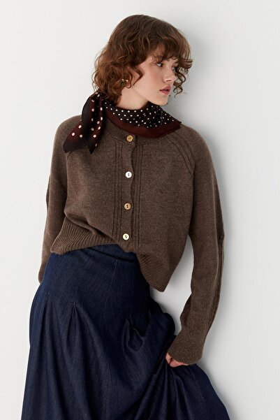 MARKALİSTE High Waist Pleated Midi Skirt Navy Blue