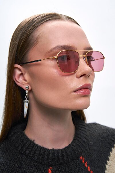 Bilge Karga Vance Gold Dark Red Sunglasses