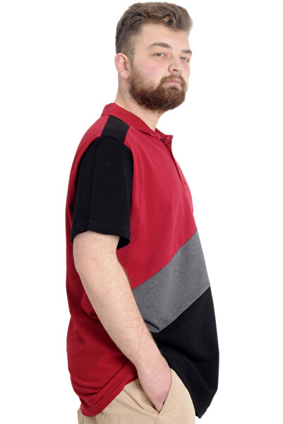 ModeXL Mode Xl Large Size Men's T-shirt Polo Club 23326 Claret Red