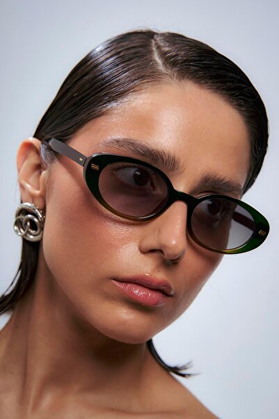 Bilge Karga Seldan Green Nude Green Sunglasses