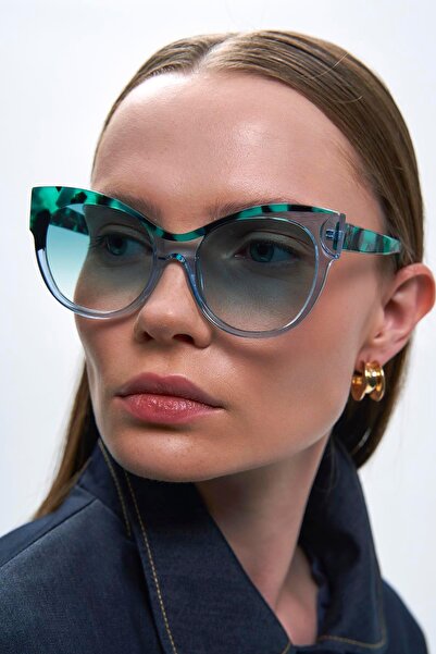 Bilge Karga Betty Green Gradient Sunglasses