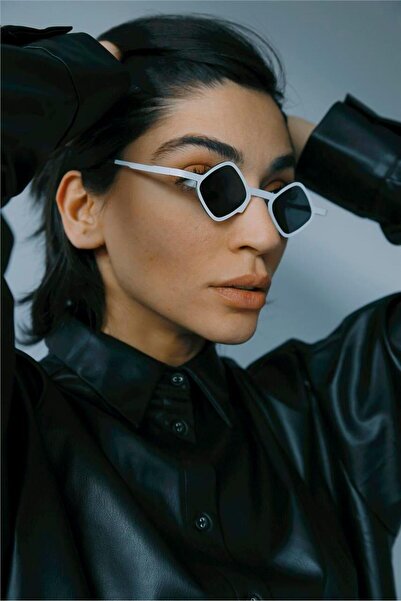 Bilge Karga Negar White Black Sunglasses