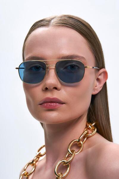 Bilge Karga Vance Gold Blue Sunglasses