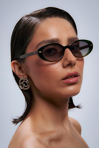 Bilge Karga Seldan Green Nude Green Sunglasses