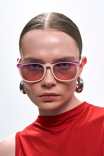Bilge Karga Doyle Purple Beige Gradient Sunglasses