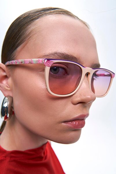 Bilge Karga Doyle Purple Beige Gradient Sunglasses