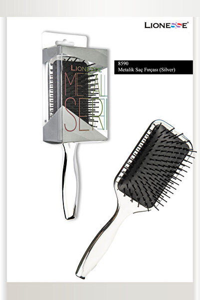 Lionesse Saç Fırçası 8590 Silver- Geniş Yüzey , Kolay Tarama , Metalik Renk