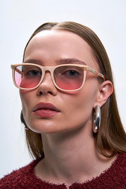 Bilge Karga Doyle Beige Green Pink Sunglasses