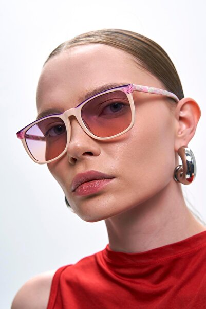 Bilge Karga Doyle Purple Beige Gradient Sunglasses