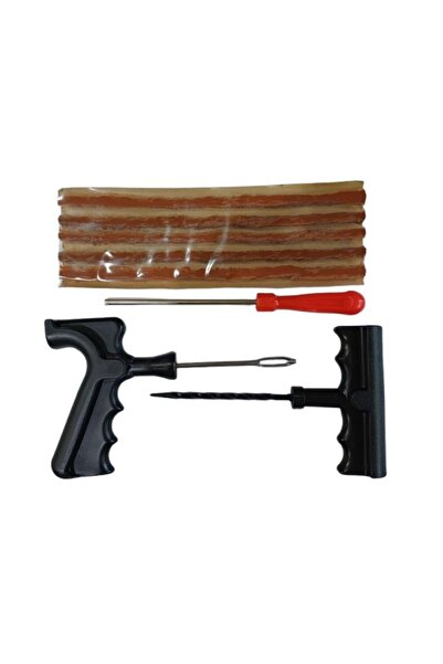 BSR Lastik Market Dubleks Lastik Tamir Seti : 5 Adet Uzun Fitil (10 Yamalık), Fitil Atma, Kanal Açıcı Ve Iğne Sökücü