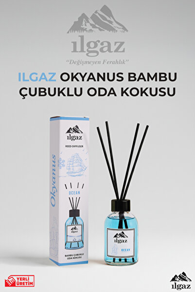 ILGAZ Okyanus Esintisi Bambu Çubuklu Oda Kokusu 110 ml | Red Diffuser Ocean O...