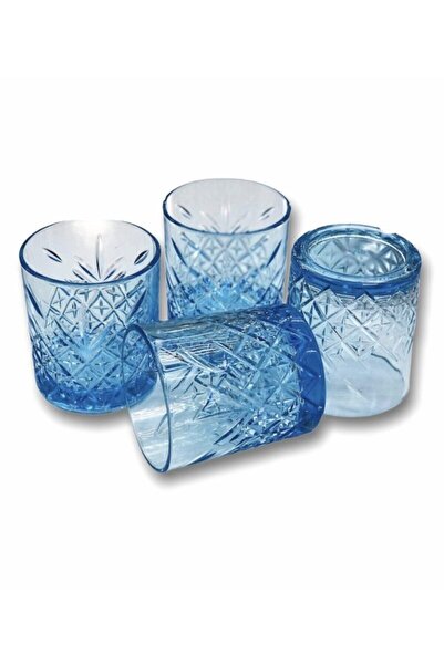 Paşabahçe Timeless 4-Pack Blue Soft Drink Glasses 345 Cc - 52790 Orjin. It Is Boxed.