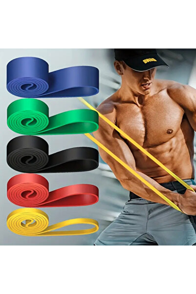 OEM Set of 5 elastic bands with different intensities for fitness, yoga, recovery exercises, training