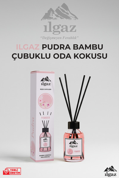ILGAZ Pudra Bambu Çubuklu Oda Kokusu 110 ml | Red Diffuser Powder Ortam Kokusu