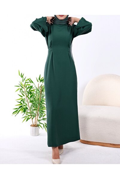 Modamorfo Júdás nyakkivágású derékruha - Smaragd