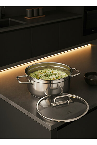 Jumbo Modena 24 cm Stainless Steel Deep Pot