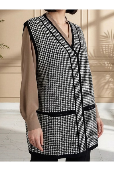 TEK Жилетка за млада майка - модел „хаундстут“, черен камък