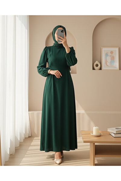 Modamorfo Júdás nyakkivágású derékruha - Smaragd