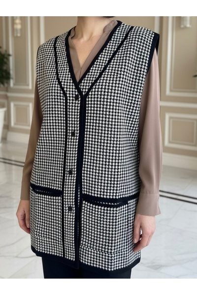 TEK Жилетка за млада майка - модел „хаундстут“, черен камък