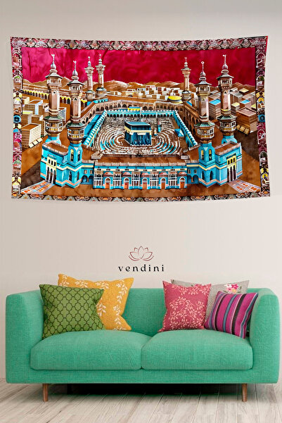 Vendini Vintage Series Kaaba Wall Tapestry Wall Covering Wall Tapestry