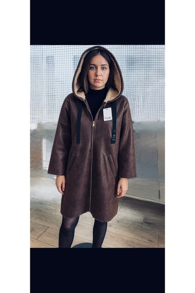 MODEL Yeni sezon standart beden kahverengi kaban