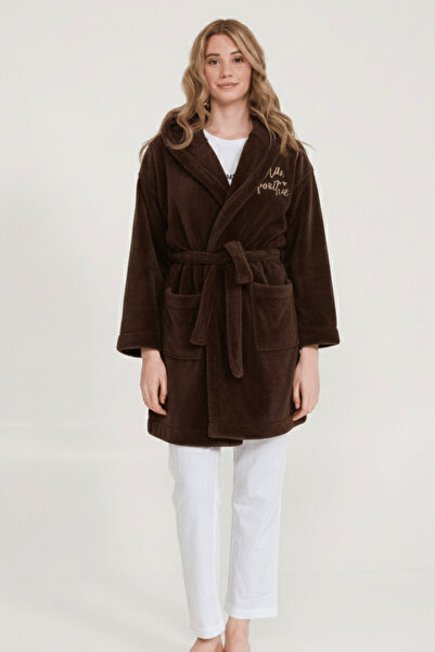 Miespiga Welsoft Hooded Plush Women's Dressing Gown