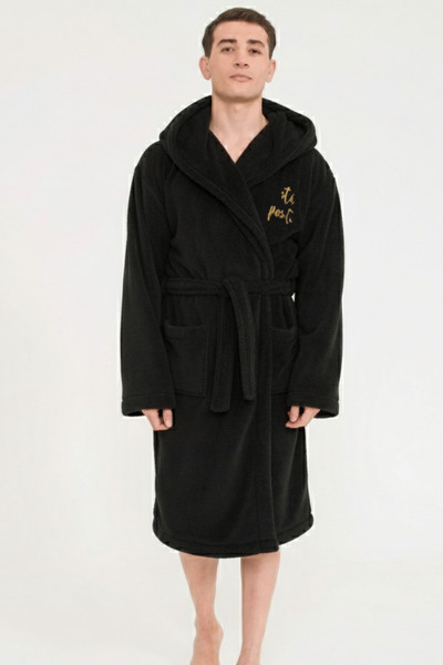 Miespiga Men's Long Welsoft Hooded Dressing Gown
