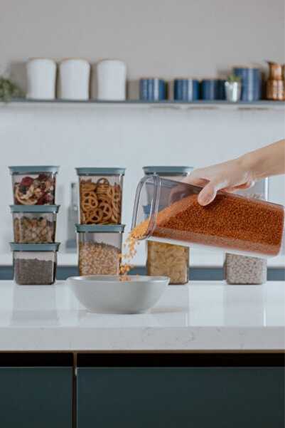 SUPERPUP 32-Piece Storage Container Set with Gasket Lid, Square Anthracite, with Spoon Gift (570ml + 870ml + 1170ml + 1770ml)X8