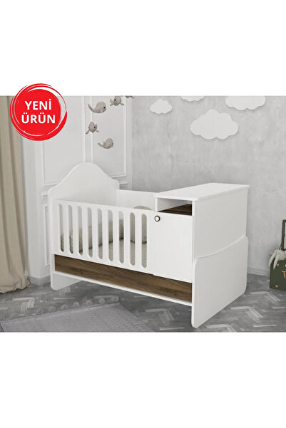 Dekorister Lora Baby Büyüyen Beşik Beyaz-ceviz