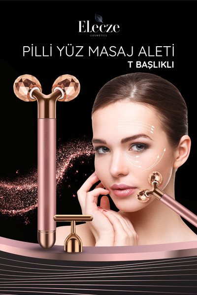 Elecze cosmetıcs Pilli Titreşimli Yüz ve Gıdı Toparlayıcı Masaj Aleti – T Baş...