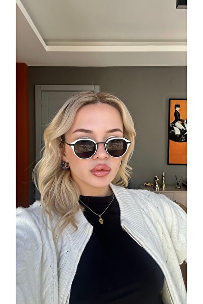 Angel Eyes إطار أبيض - نظارات شمسية معتمدة من CE، حماية من الأشعة فوق البنفسج...