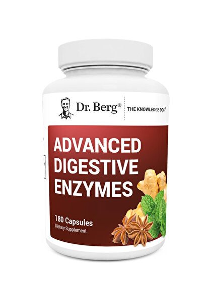 Dr. Berg Nutritionals Digestive Enzymes with Apple Cider Vinegar - Includes Digestive Health Ingredients Betaine, 180 caps